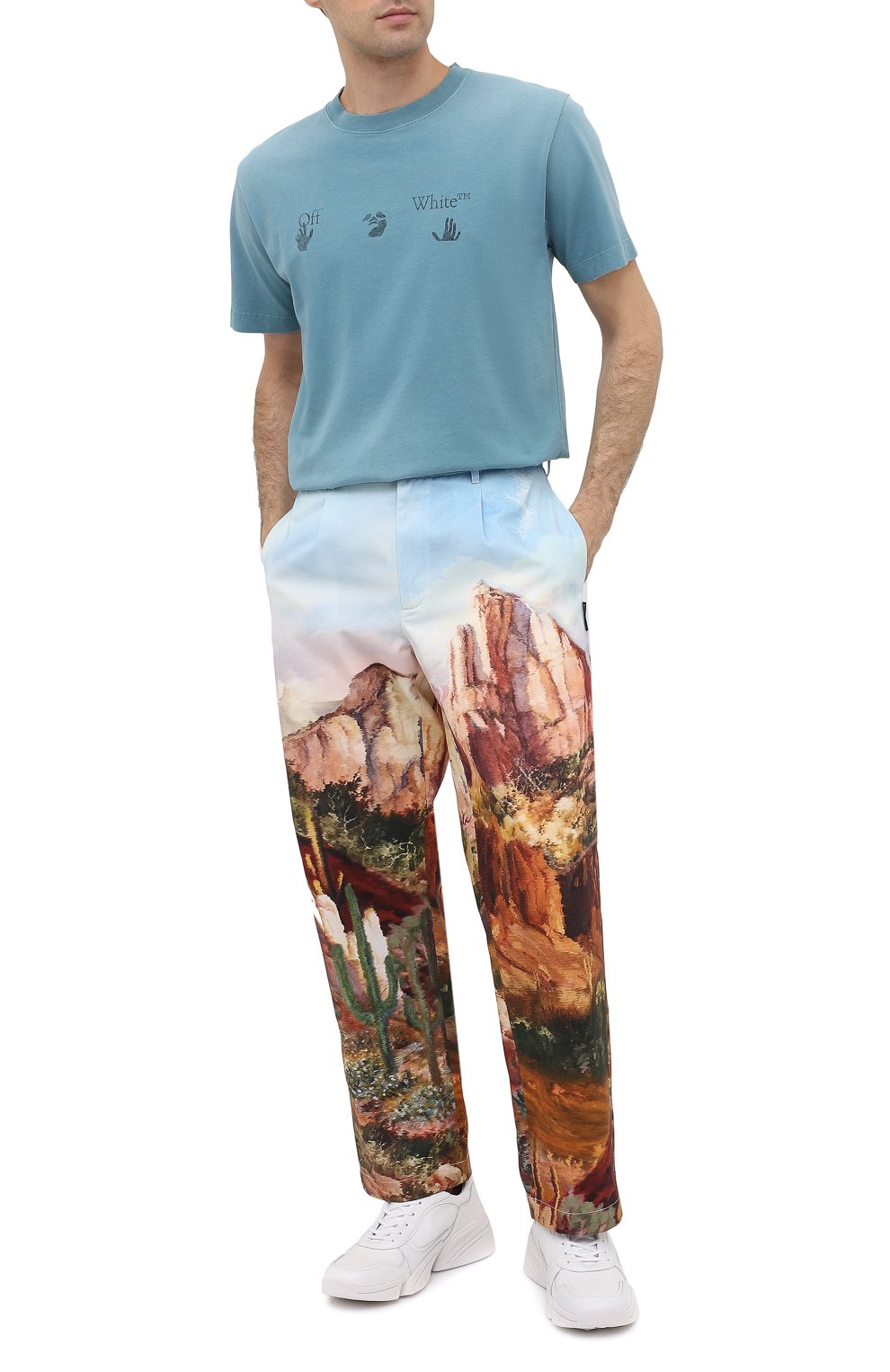 Хлопковая футболка OFF-WHITE, арт. 0MAA027F20FAB0014310, фото 2