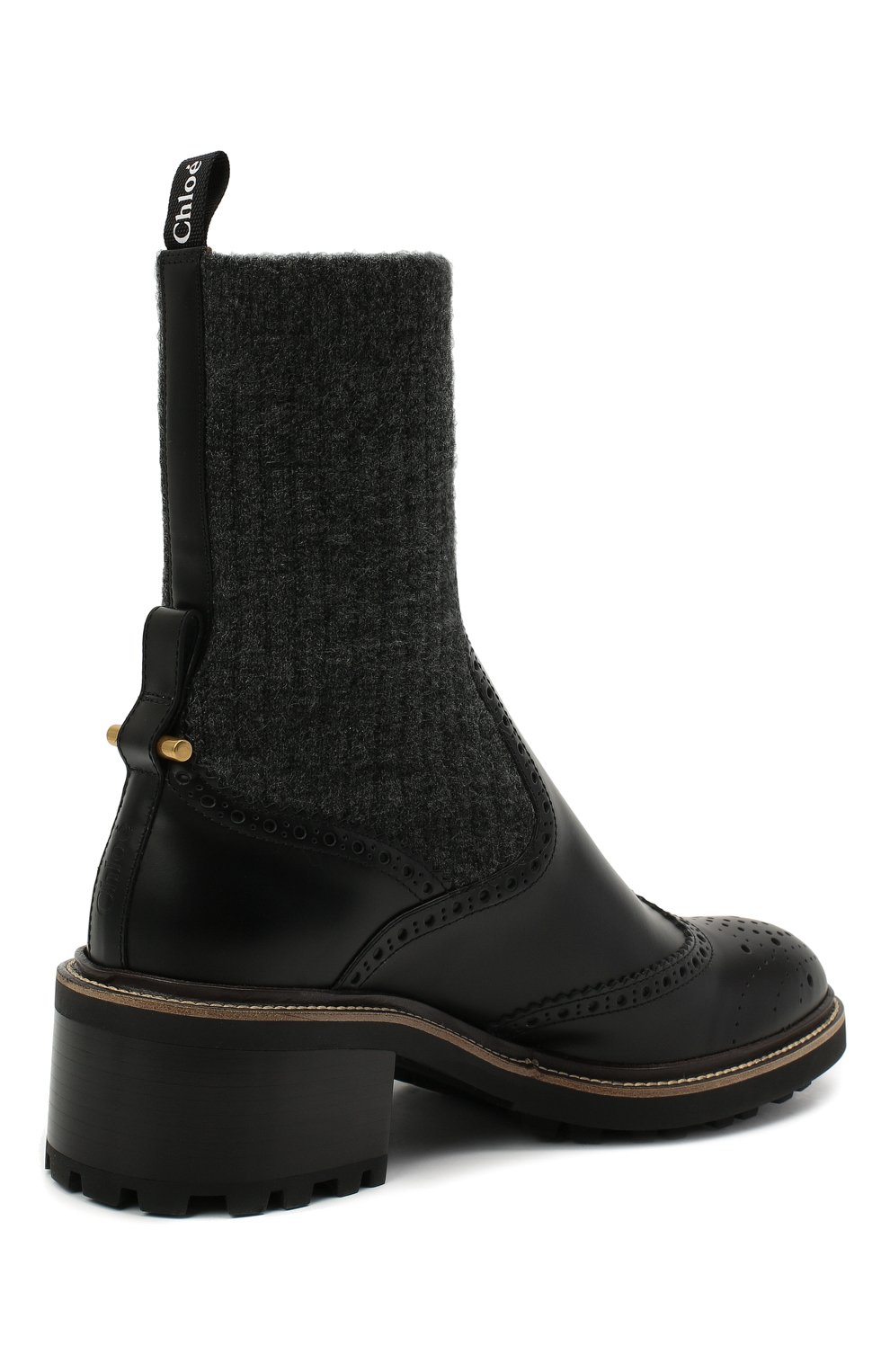 Комбинированные ботильоны franne CHLOÉ, арт. CHC20W375N4, фото 5