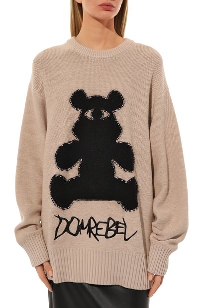 Пуловер из хлопка и шерсти DOMREBEL, арт. BEARCL0PS/KNIT CREWNECK, фото 3