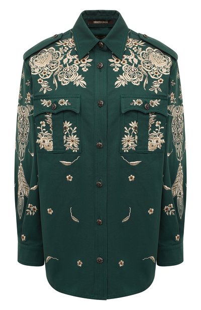 Женская хлопковая рубашка ROBERTO CAVALLI, арт. EWR711/FN021