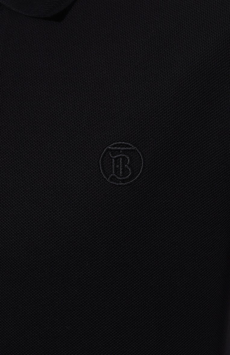 Мужское хлопковое поло BURBERRY темно-синего цвета, арт. 8084021 | Фото 5 (Длина (для топов): Стандартные; Материал внешний: Хлопок; Рукава: Короткие; Застежка: Пуговицы; Стили: Кэжуэл; Принт: Без принта; Мужское Кросс-КТ: Футболка-одежда)