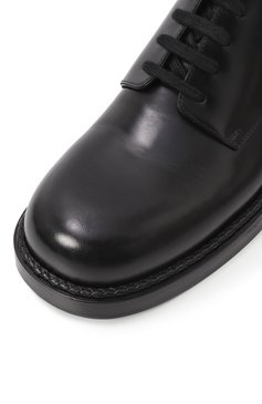 Мужские кожаные дерби BOTTEGA VENETA черного цвета, арт. 754565/V2WX0 | Фото 7 (Материал сплава: Проставлено; Материал внутренний: Натуральная кожа; Нос: Не проставлено; Стили: Классический; Материал внешний: Натуральная кожа)