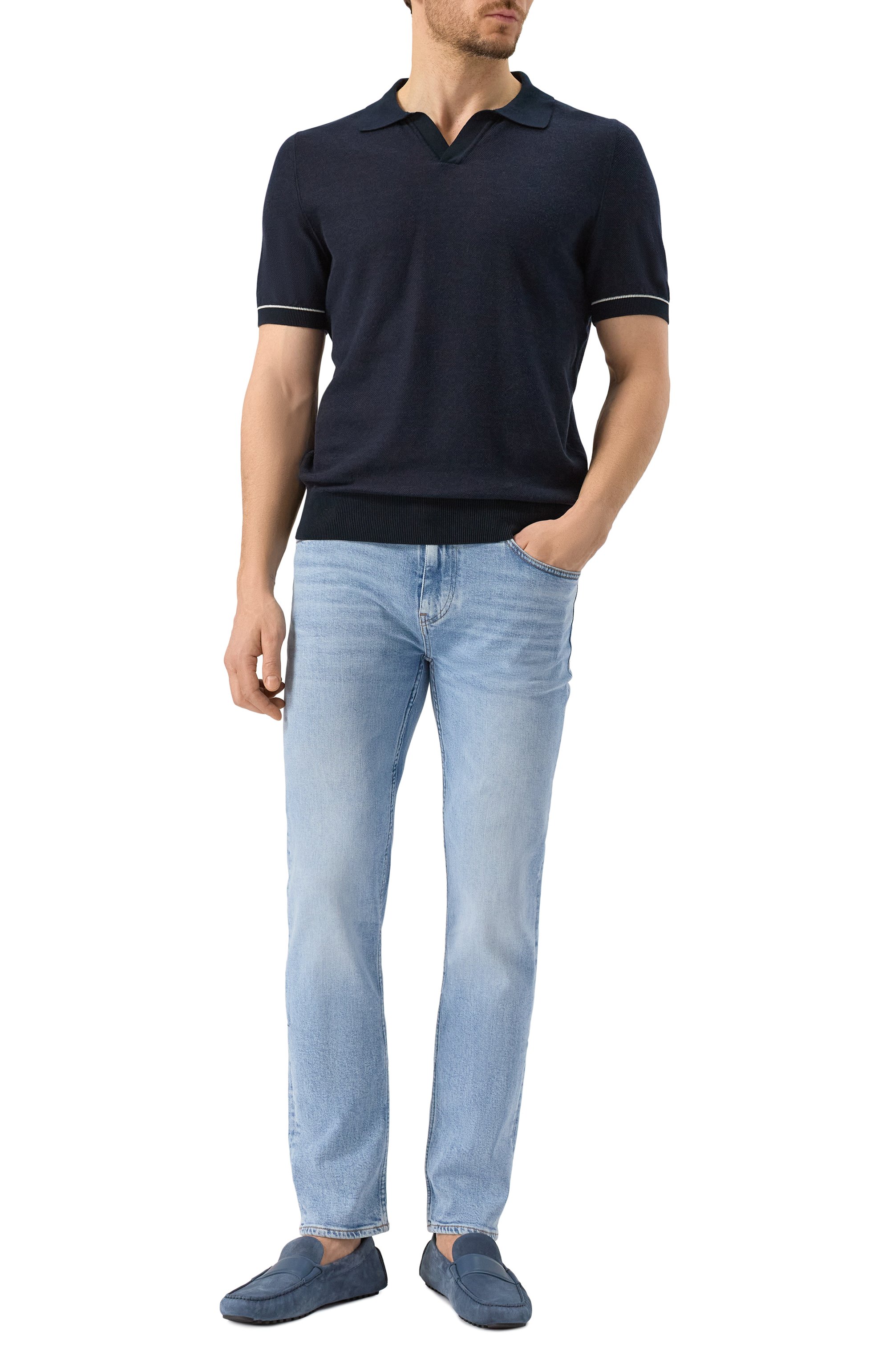 Поло из хлопка и лиоцелла BOSS, арт. 50537654, фото 2