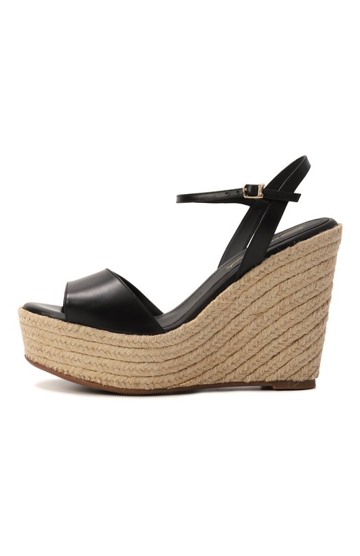 Кожаные босоножки Santoni WHZG71645ZNATYLC Чёрный  WHZG71645ZNATYLC Фото 4