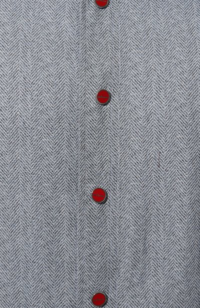 Хлопковая рубашка KITON серого цвета по цене 59950 руб., арт. UMCMARH0908601, фото 5 Хлопковая рубашка KITON, арт. UMCMARH0908601, фото 5