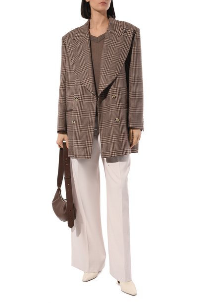 Пуловер изо льна и шелка BRUNELLO CUCINELLI хаки цвета по цене 144500 руб., арт. M1000B1033, фото 2 Пуловер изо льна и шелка BRUNELLO CUCINELLI, арт. M1000B1033, фото 2