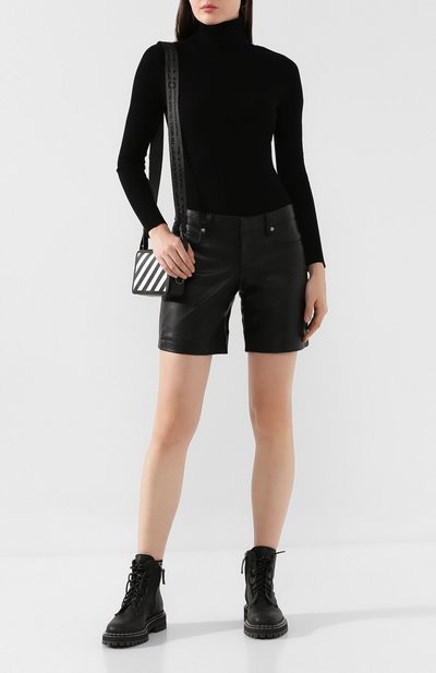Кожаные шорты ALEXANDER WANG черного цвета по цене 132000 руб., арт. 1WC2194167, фото 2 Кожаные шорты ALEXANDER WANG, арт. 1WC2194167, фото 2