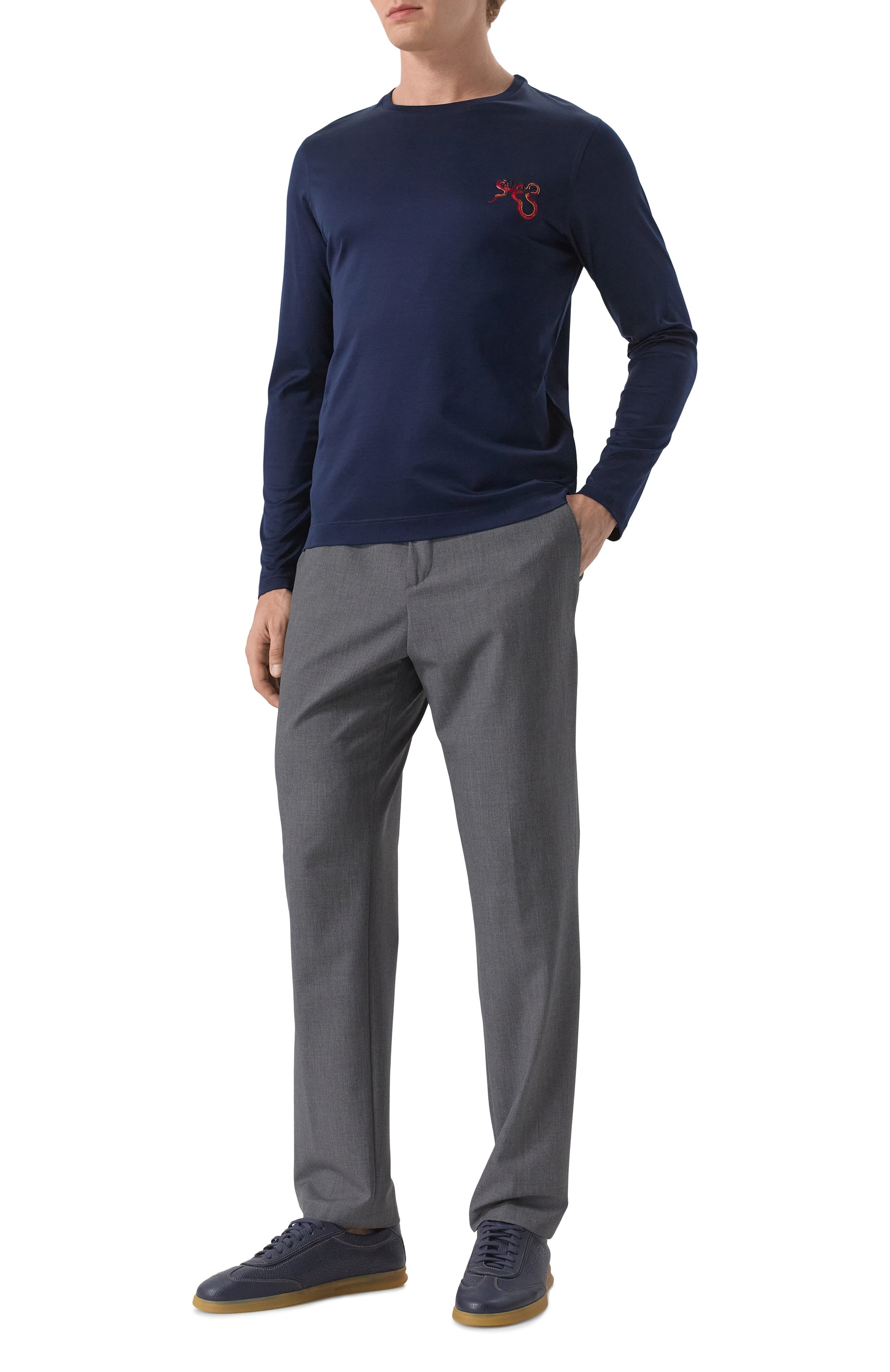 Хлопковый лонгслив ZILLI, арт. TSR04CM0100VSNAK0, фото 2