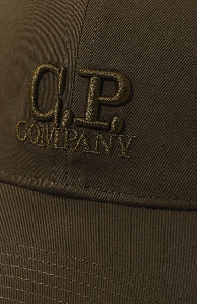 Хлопковая бейсболка C.P. COMPANY хаки цвета по цене 12250 руб., арт. 16CMAC282A006288A, фото 4 Хлопковая бейсболка C.P. COMPANY, арт. 16CMAC282A006288A, фото 4