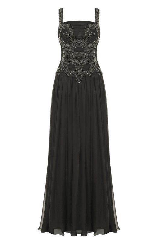 Шелковое платье Zuhair Murad PDR25005/CHSI028 Чёрный PDR25005/CHSI028
