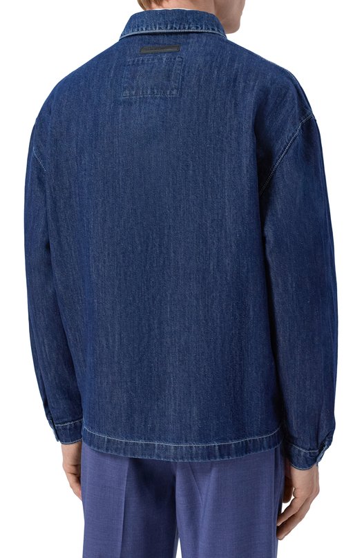 Джинсовая рубашка 7 For All Mankind 7T7A0U03-3BJ Синий  7T7A0U03-3BJ Фото 4