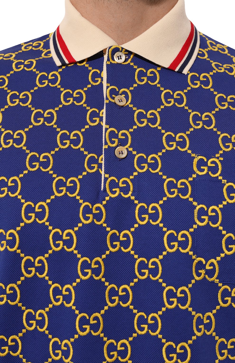 Хлопковое поло GUCCI, арт. 753572/XJFUG, фото 5