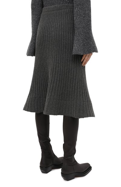 Кашемировая юбка TEGIN серого цвета по цене 43000 руб., арт. FS4817, фото 4 Кашемировая юбка TEGIN, арт. FS4817, фото 4