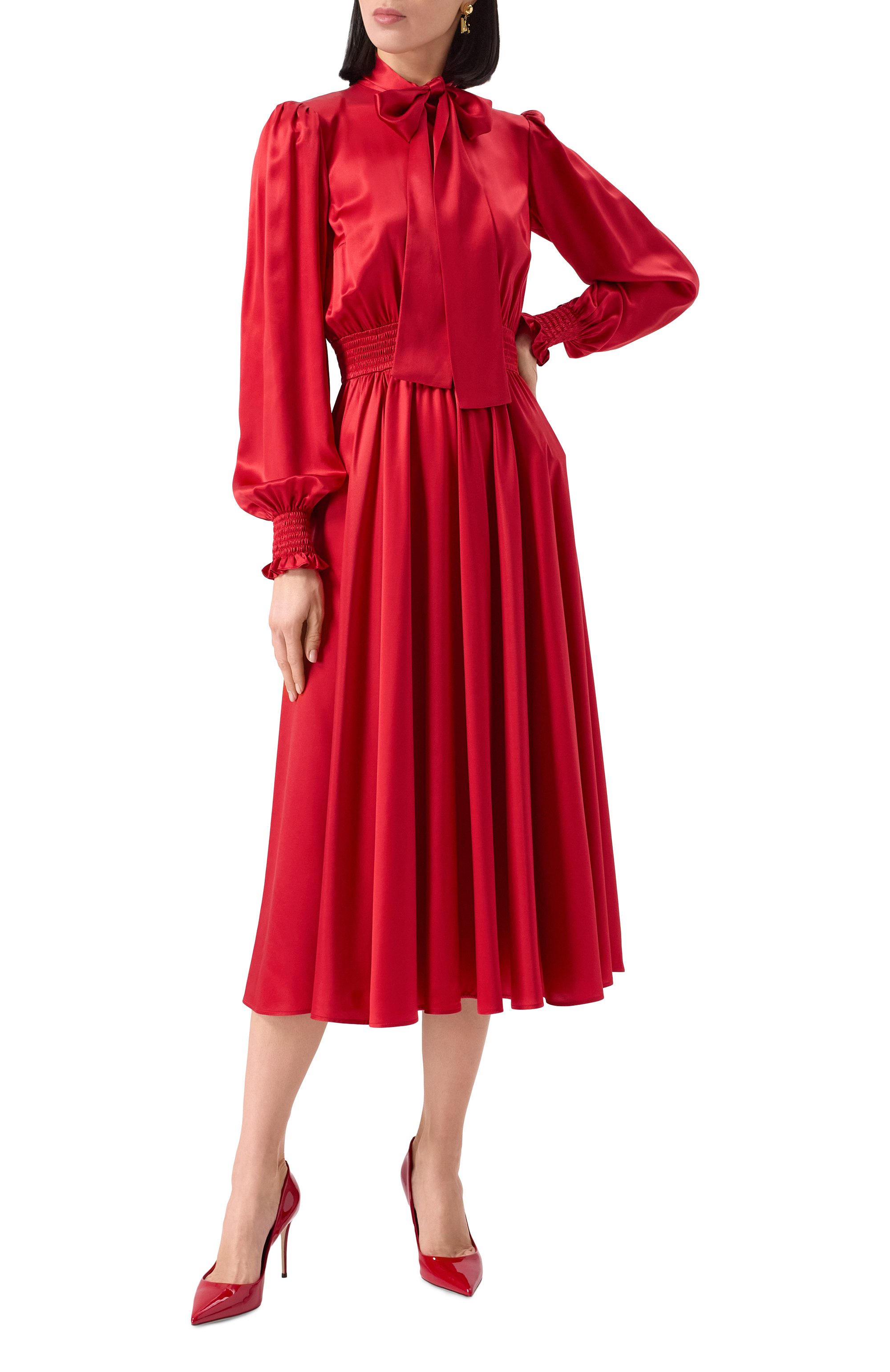 Атласное платье DOLCE & GABBANA, арт. F6TKRT/FU1AU, фото 2