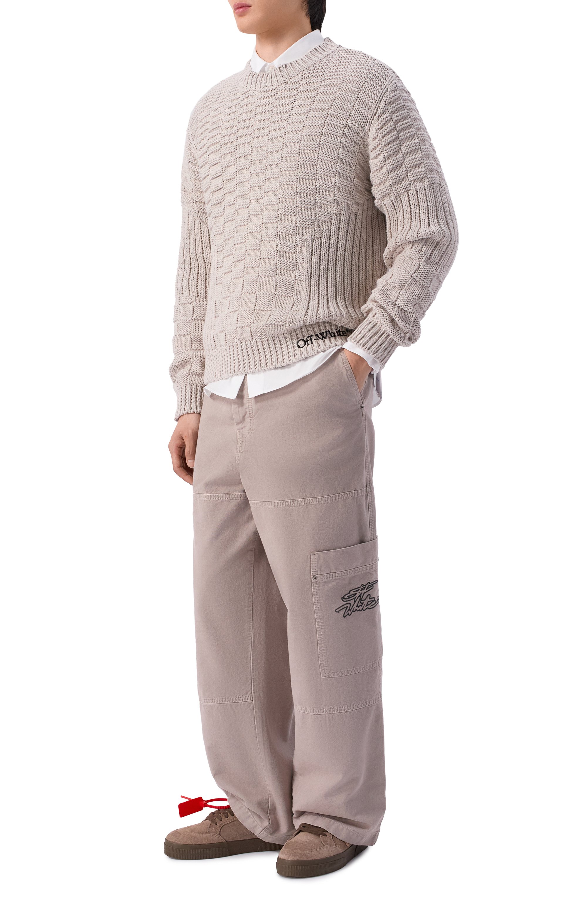Хлопковый свитер OFF-WHITE, арт. 0MHE20RS26KNI001, фото 2