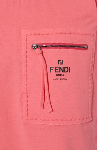 Хлопковая футболка FENDI, арт. FS7389 ANQS, фото 5