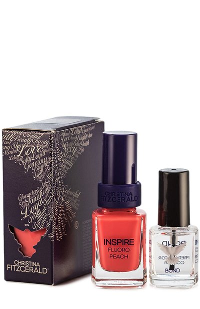 Женский лак для ногтей \персиковый сок\" inspire fluoro peach + bond" CHRISTINA FITZGERALD, арт. 9333381001382