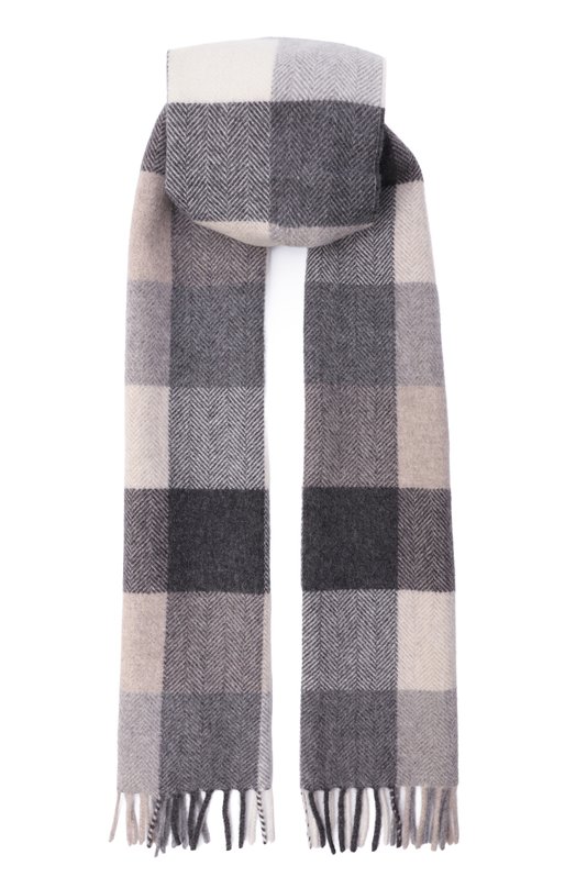 Шарф из шерсти и кашемира Andrea Campagna 623252 Серый 623252