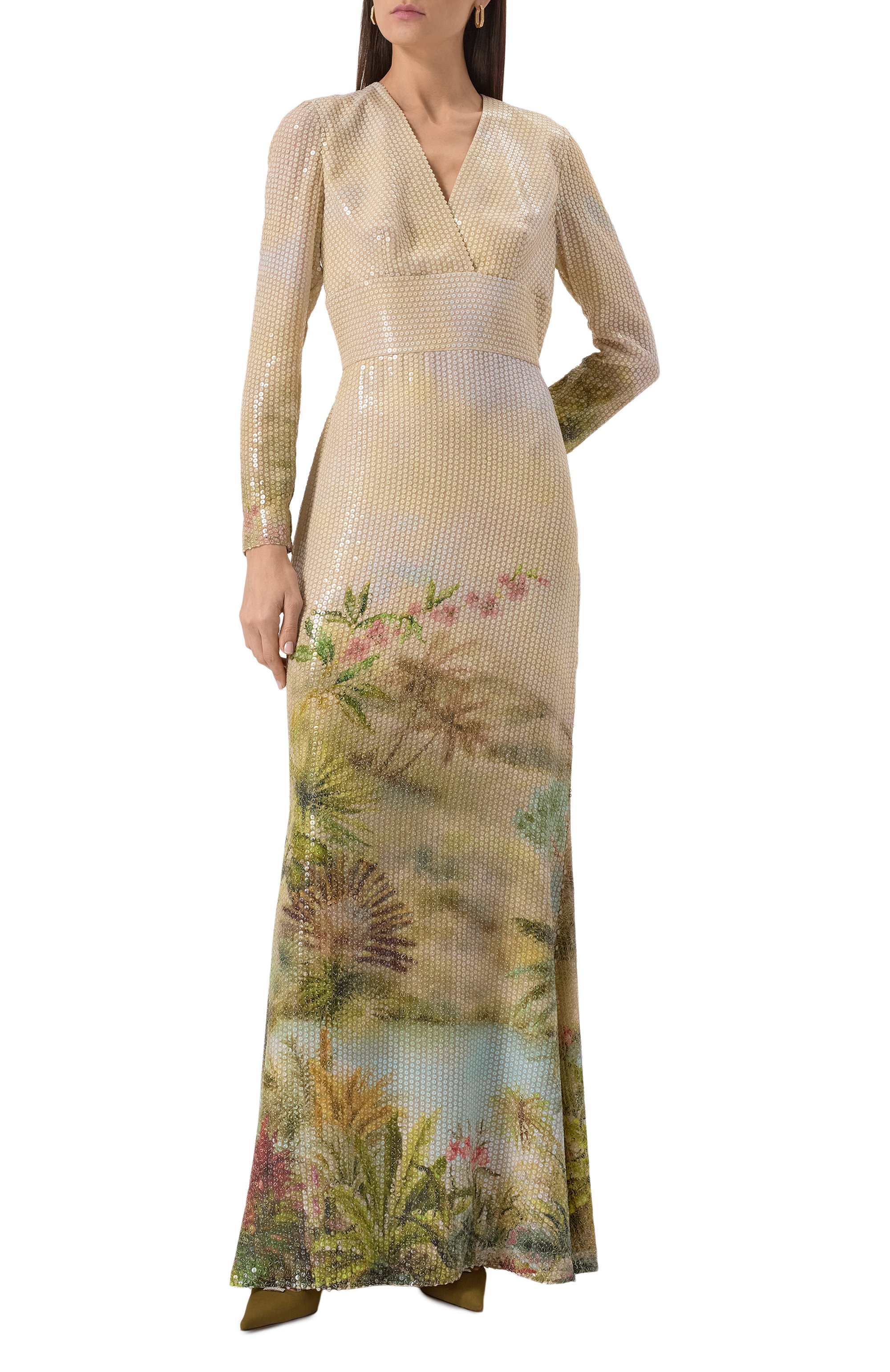 Платье с отделкой пайетками ELIE SAAB, арт. D0635PS25, фото 2