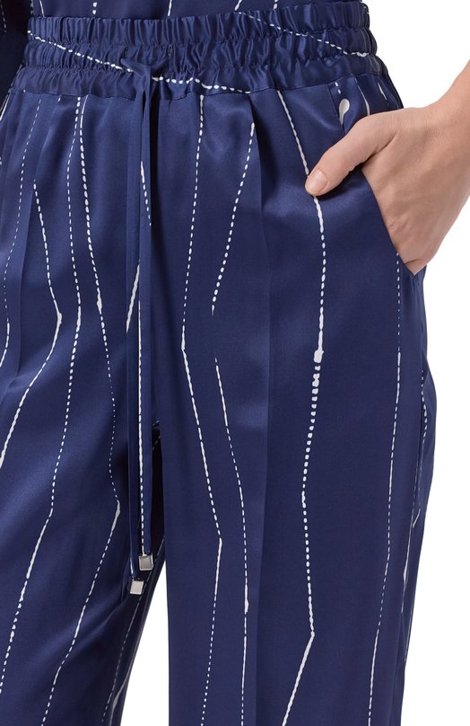 Атласные брюки Kiton D48122K0873G03 Синий  D48122K0873G03 Фото 5