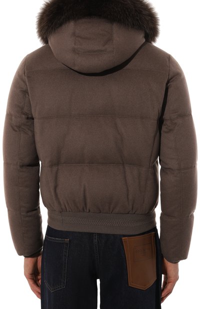 Пуховик из кашемира и шерсти шиншиллы с отделкой из лисицы STEFANO RICCI, арт. MZJ4300090/C070HC, фото 4