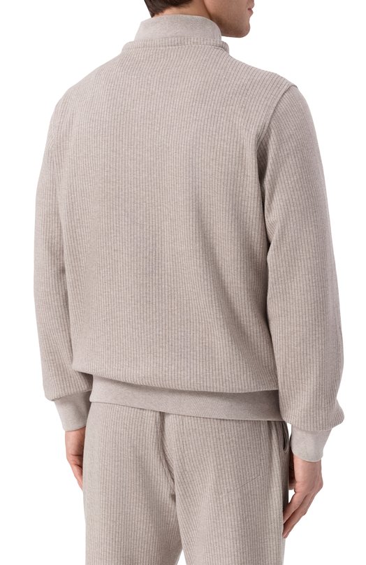 Хлопковая толстовка Andrea Campagna 19M407.GZ00.CAMP./52 Бежевый  19M407.GZ00.CAMP./52 Фото 6