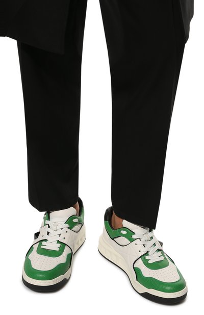 Кожаные кеды one stud VALENTINO, арт. XY0S0E71/NWN, фото 3