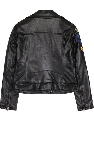 Куртка из эко-кожи с аппликациями MONNALISA, арт. 490103, фото 2