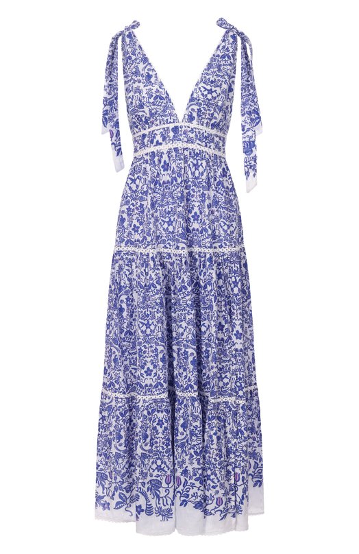 Хлопковое платье Poupette St Barth WPER26LC3TWU Синий WPER26LC3TWU