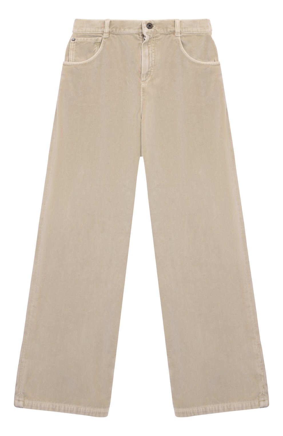 Велюровые брюки BRUNELLO CUCINELLI бежевого цвета по цене 52050 руб., арт. BB105P630C, фото 1 Велюровые брюки BRUNELLO CUCINELLI, арт. BB105P630C, фото 1