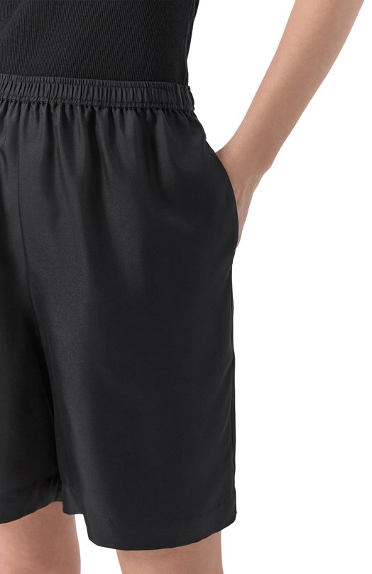 Атласные шорты Loulou de Saison ZINIA LDS Чёрный  ZINIA LDS Фото 5