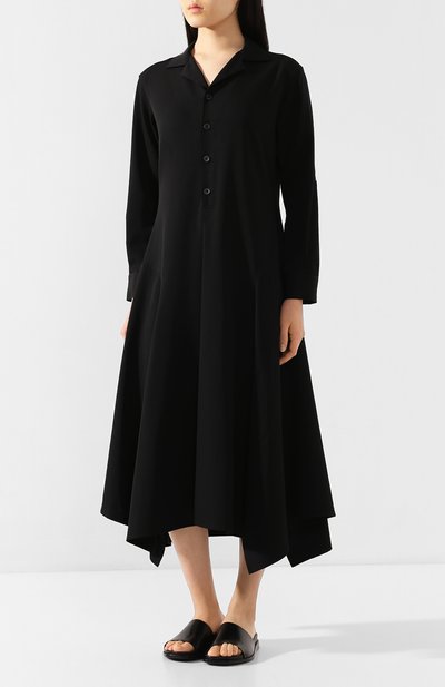 Шерстяное платье YOHJI YAMAMOTO, арт. NN-D08-100, фото 3