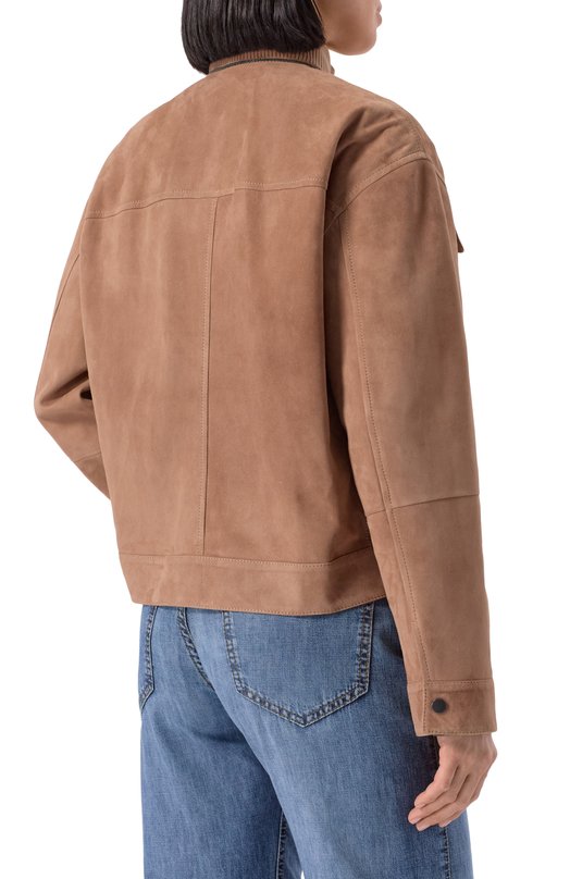 Замшевая куртка Brunello Cucinelli MPCAI7882 Коричневый  MPCAI7882 Фото 4