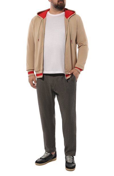 Шерстяные брюки CANALI коричневого цвета по цене 56600 руб., арт. V1659/AR03472/60, фото 2 Шерстяные брюки CANALI, арт. V1659/AR03472/60, фото 2