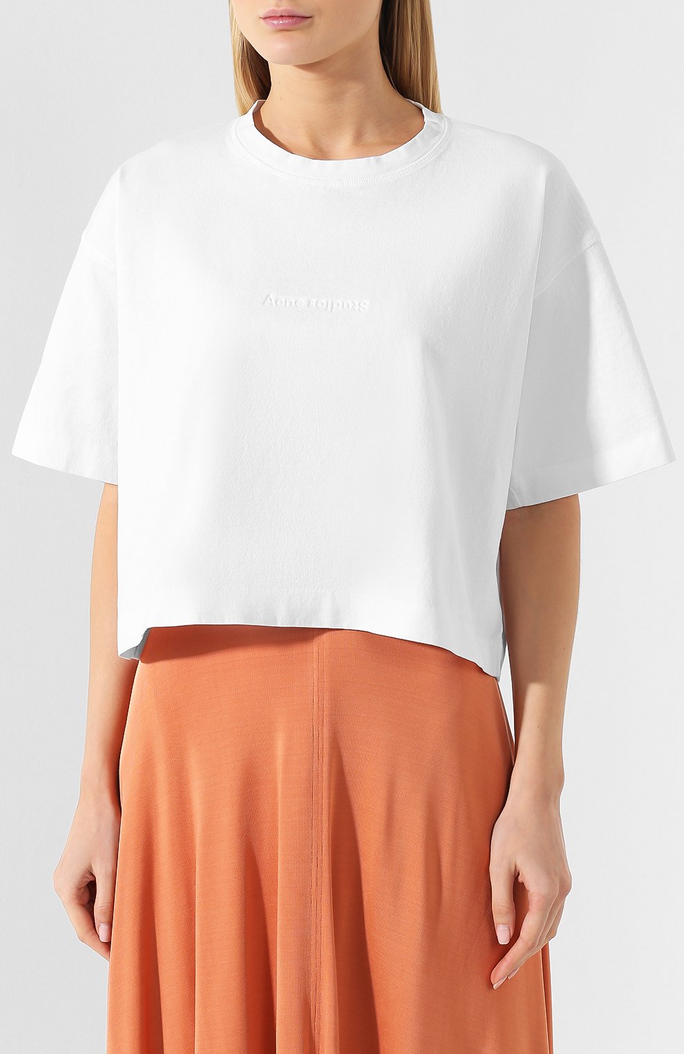 Хлопковая футболка ACNE STUDIOS, арт. AL0054, фото 3