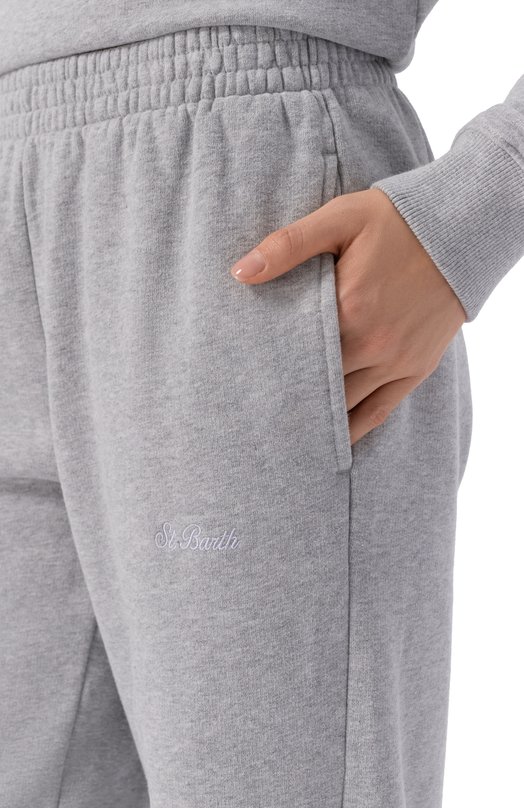 Хлопковые брюки MC2 Saint Barth DNA0001-00130I/DEENA Серый  DNA0001-00130I/DEENA Фото 5