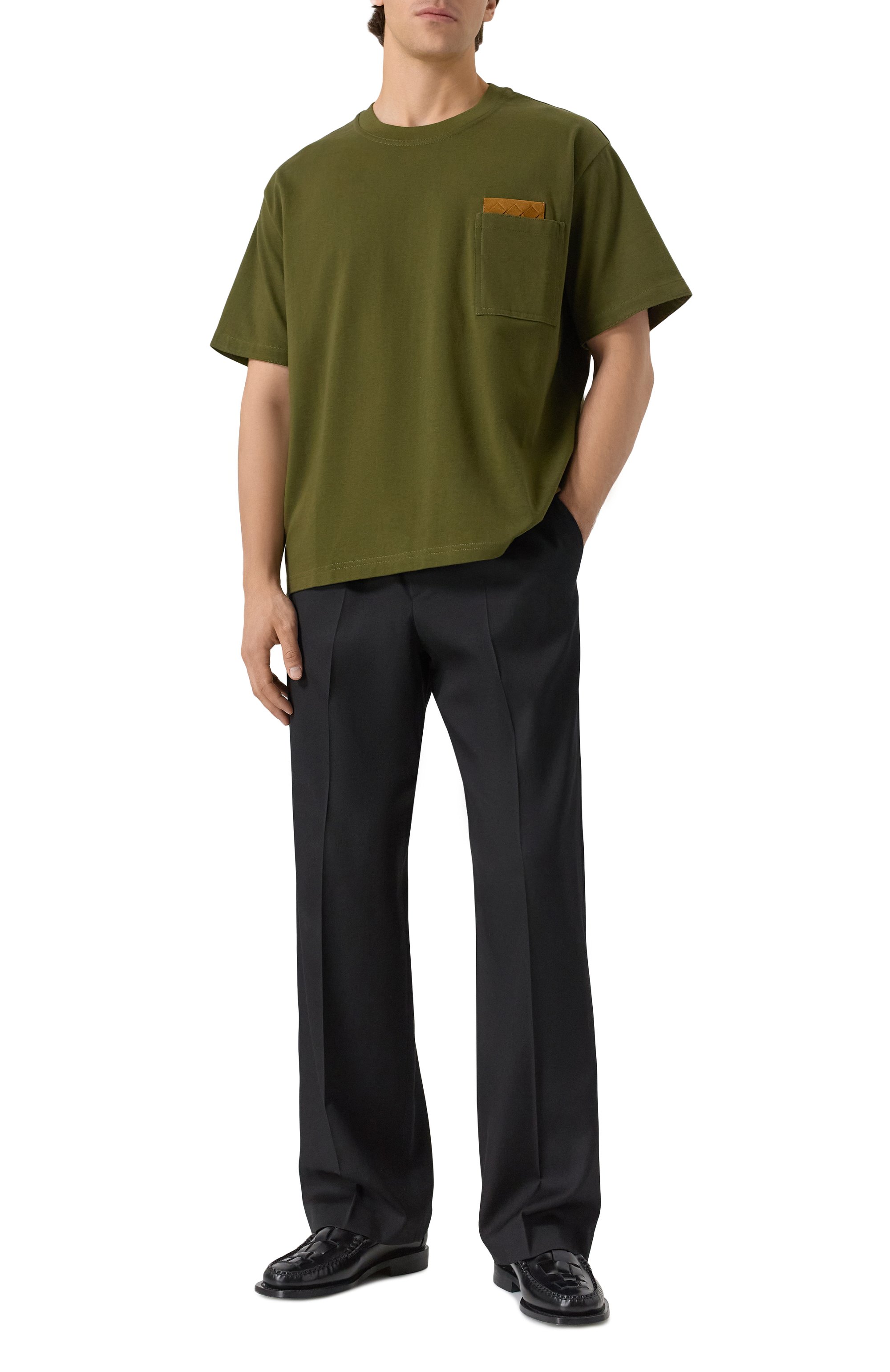 Хлопковая футболка BOTTEGA VENETA, арт. 838924/V4N50, фото 2