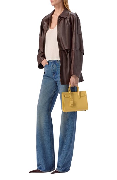 Сумка sac de jour nano SAINT LAURENT желтого цвета по цене 339000 руб., арт. 392035/02G9W, фото 3 Сумка sac de jour nano SAINT LAURENT, арт. 392035/02G9W, фото 3