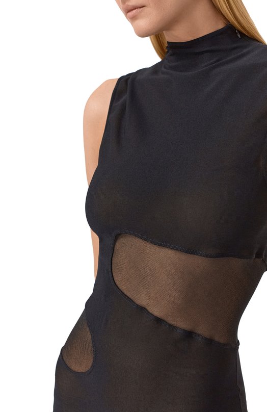 Платье из вискозы Alaia AA9R2800K061B Чёрный  AA9R2800K061B Фото 4