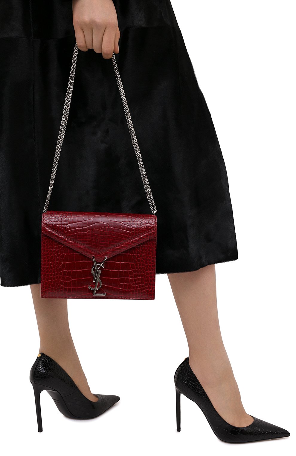 Сумка cassandra из кожи аллигатора SAINT LAURENT, арт. 532750/LWW0N/AMIS, фото 2