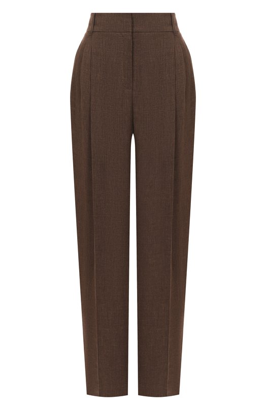 Льняные брюки Max Mara Studio SIAMESE Коричневый SIAMESE