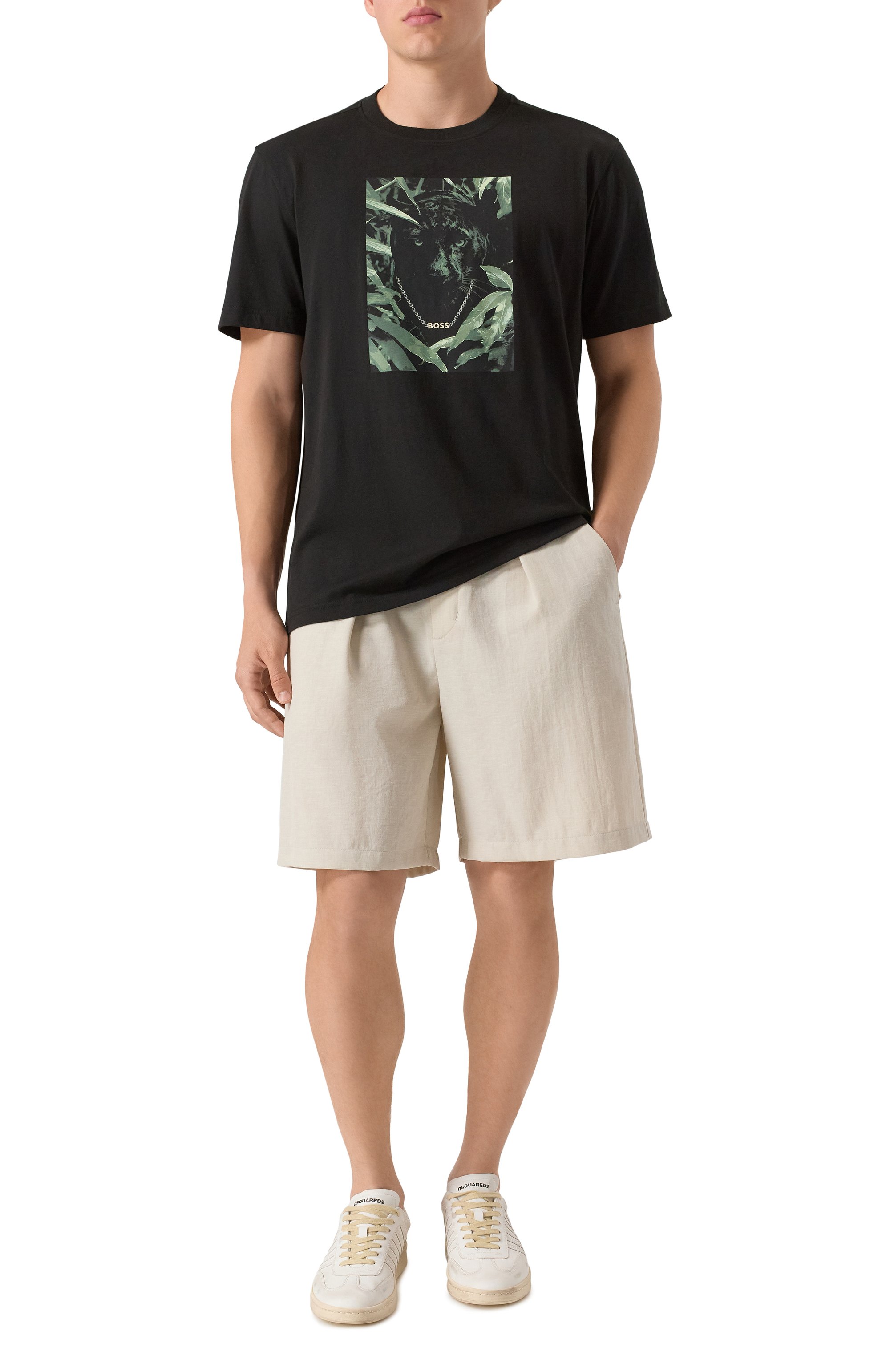 Хлопковая футболка BOSS ORANGE, арт. 50546362, фото 2