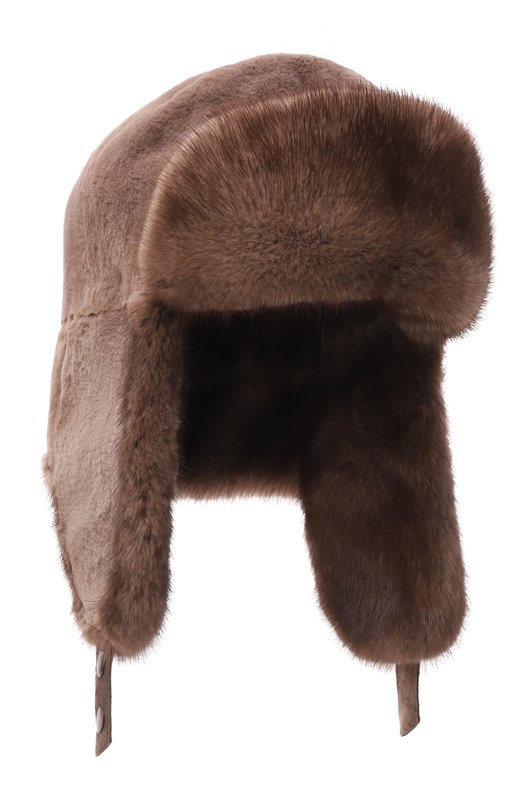 Меховая шапка-ушанка Майкл из норки FurLand 0201400100083600000 Коричневый 0201400100083600000