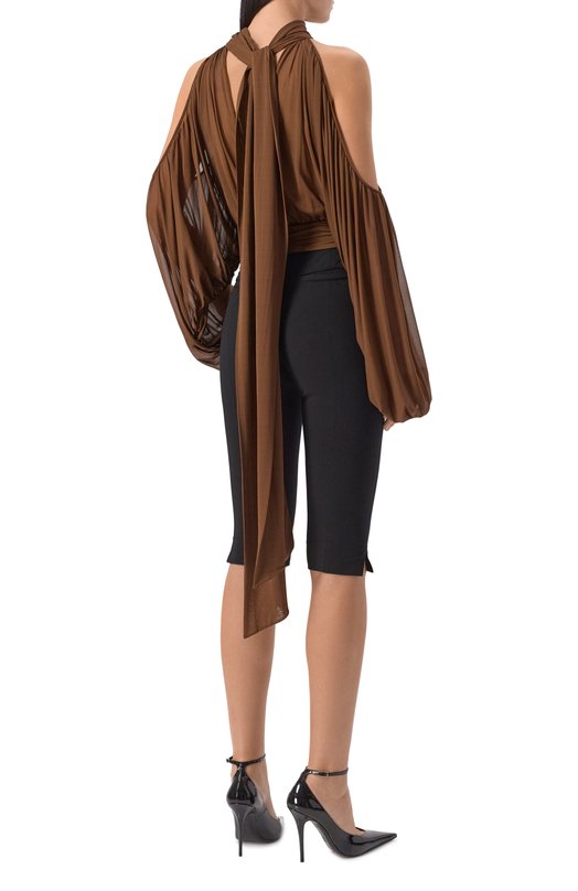 Блузка из вискозы Giuseppe di Morabito 06PST0388 16301 Коричневый  06PST0388 16301 Фото 4