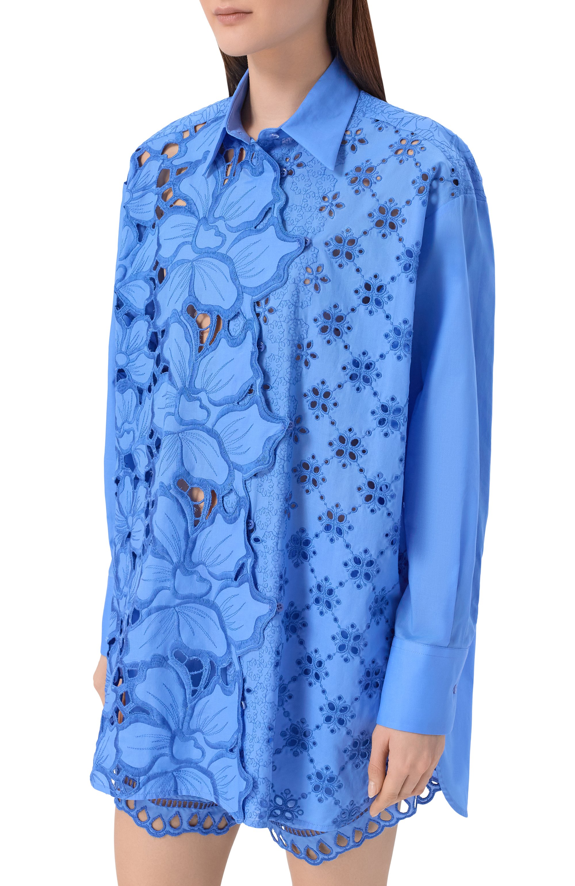 Хлопковая рубашка ERMANNO SCERVINO, арт. D484K616QYD, фото 3