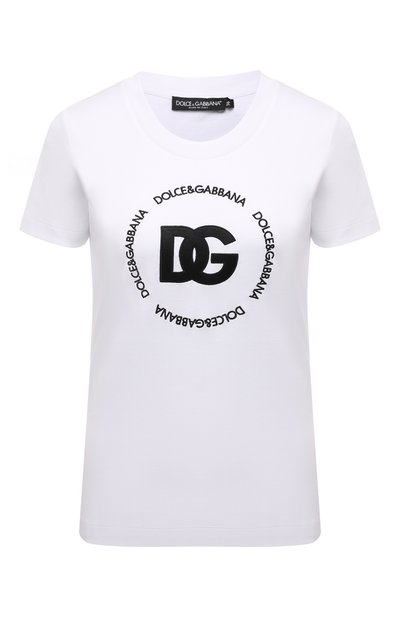 Женская хлопковая футболка DOLCE & GABBANA, арт. F8T00Z/HU7H8