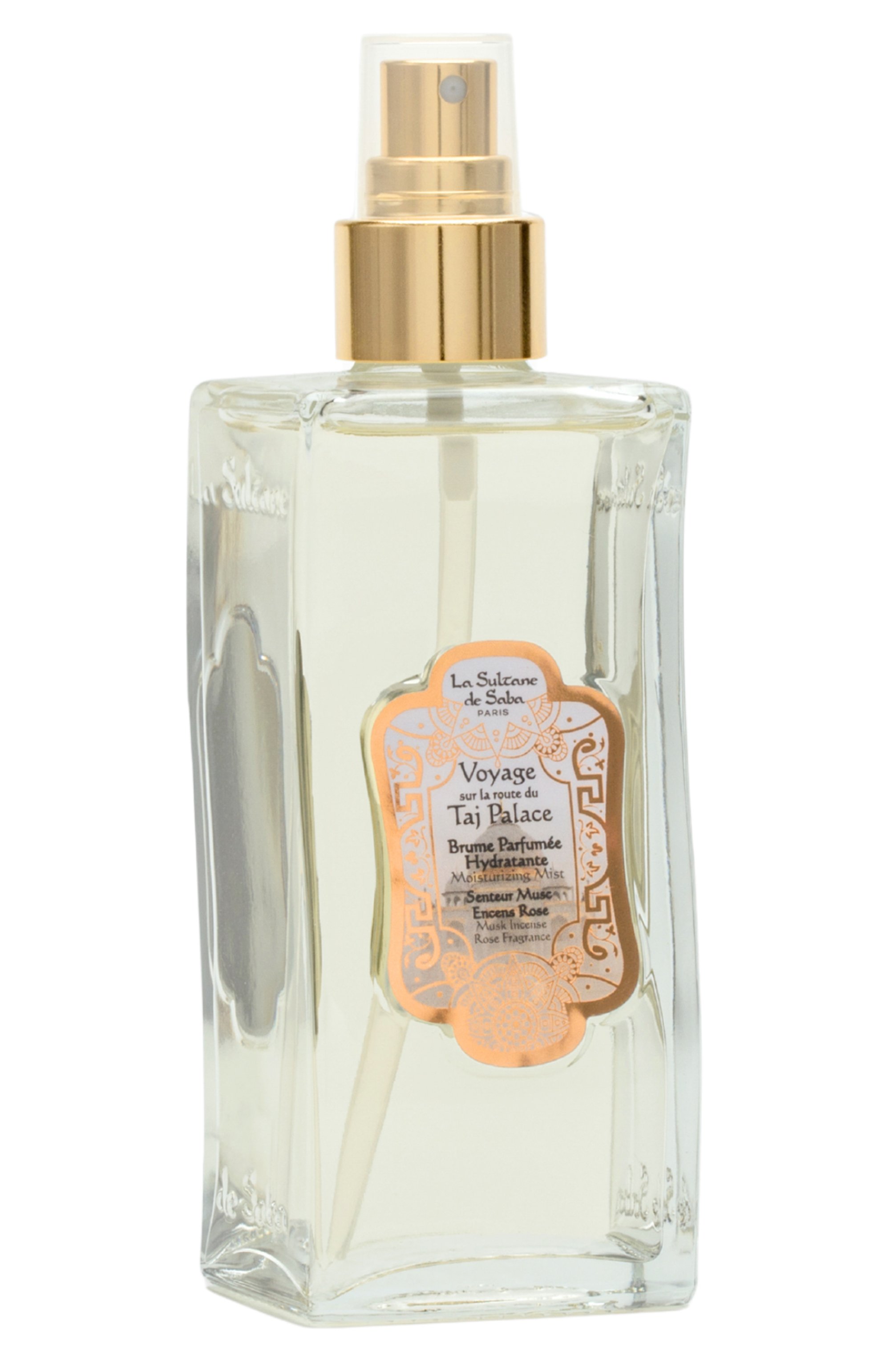 Парфюмированный увлажняющий спрей для тела "мускус, ладан и роза" (200ml) LA SULTANE DE SABA бесцветного цвета по цене 10300 руб., арт. 3700448606402, фото 2 Парфюмированный увлажняющий спрей для тела "мускус, ладан и роза" (200ml) LA SULTANE DE SABA, арт. 3700448606402, фото 2