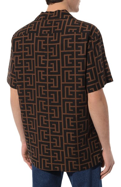 Рубашка BALMAIN черного цвета по цене 83650 руб., арт. AH0HN014VD13, фото 4 Рубашка BALMAIN, арт. AH0HN014VD13, фото 4