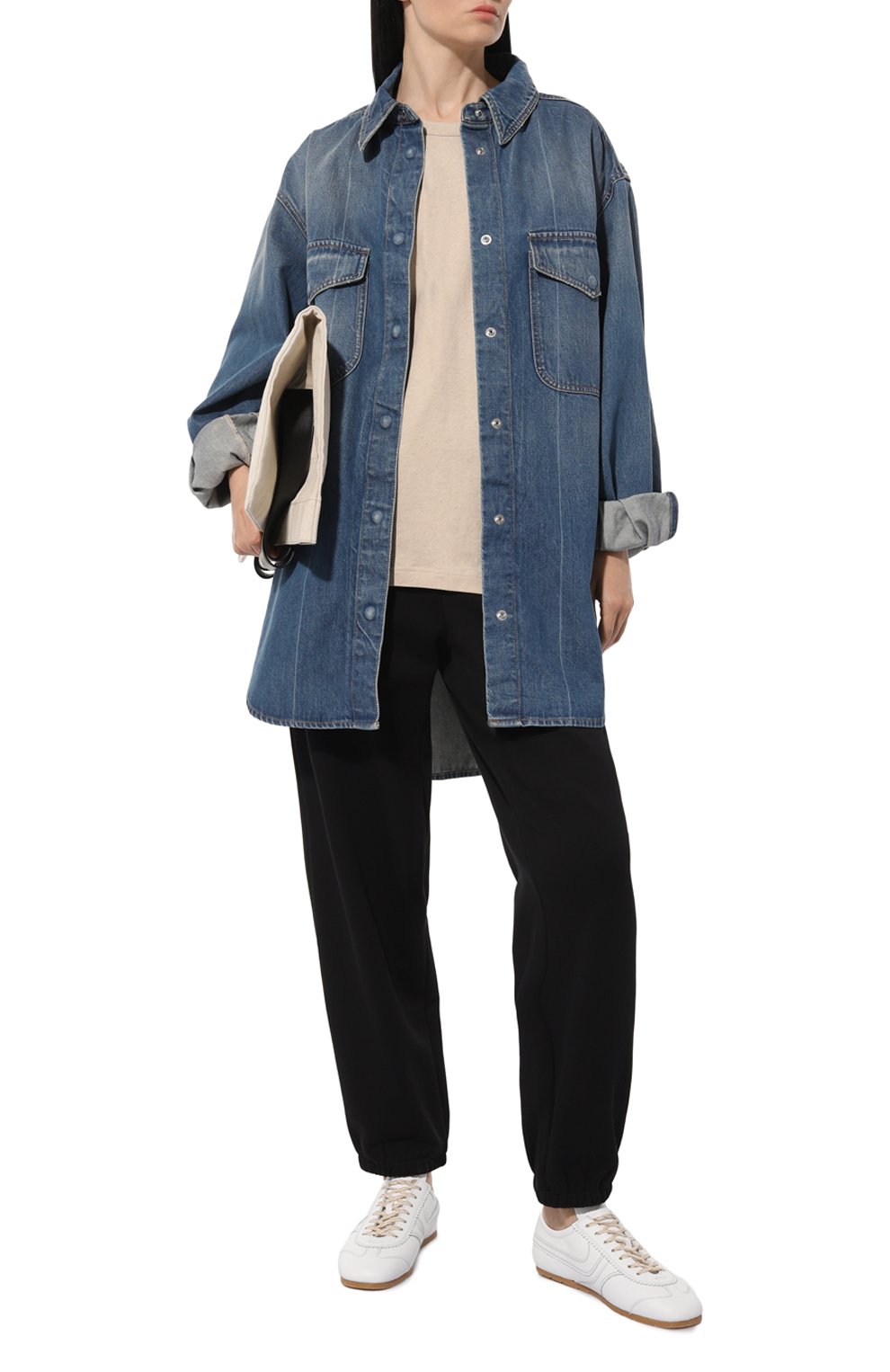 Хлопковая футболка ACNE STUDIOS бежевого цвета по цене 17750 руб., арт. NASH FACE633, фото 2 Хлопковая футболка ACNE STUDIOS, арт. NASH FACE633, фото 2