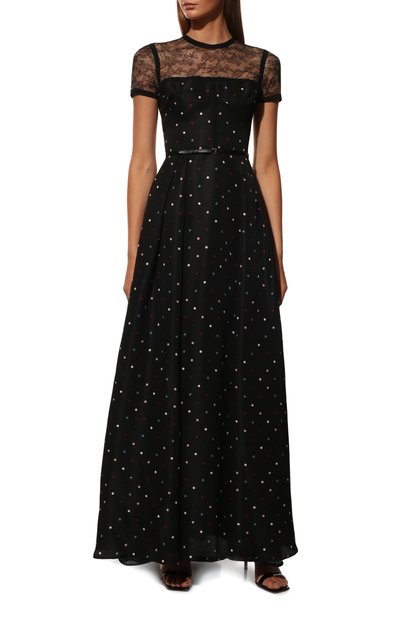 Платье из шелка и вискозы ELIE SAAB черного цвета по цене 1035000 руб., арт. 8268, фото 2 Платье из шелка и вискозы ELIE SAAB, арт. 8268, фото 2